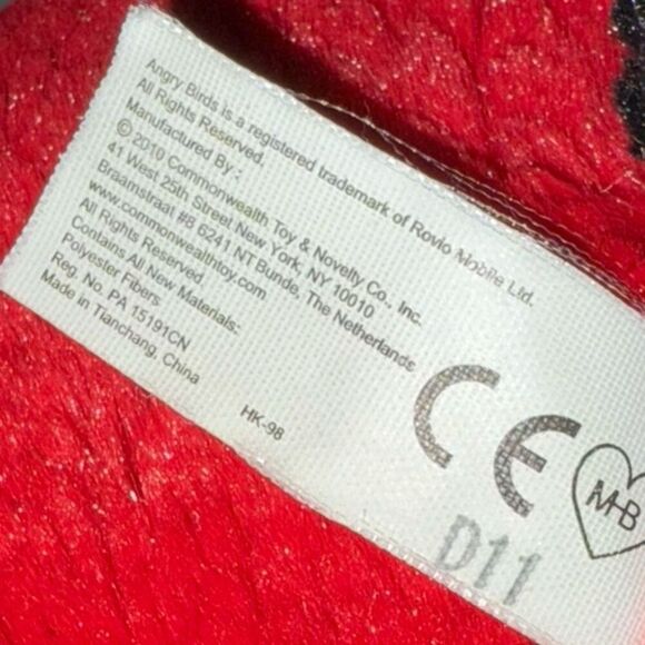 Angry Birds Plush Red Bird Toy Stuffed Animal 5" Commonwealth 2010 - Picture 2 of 5